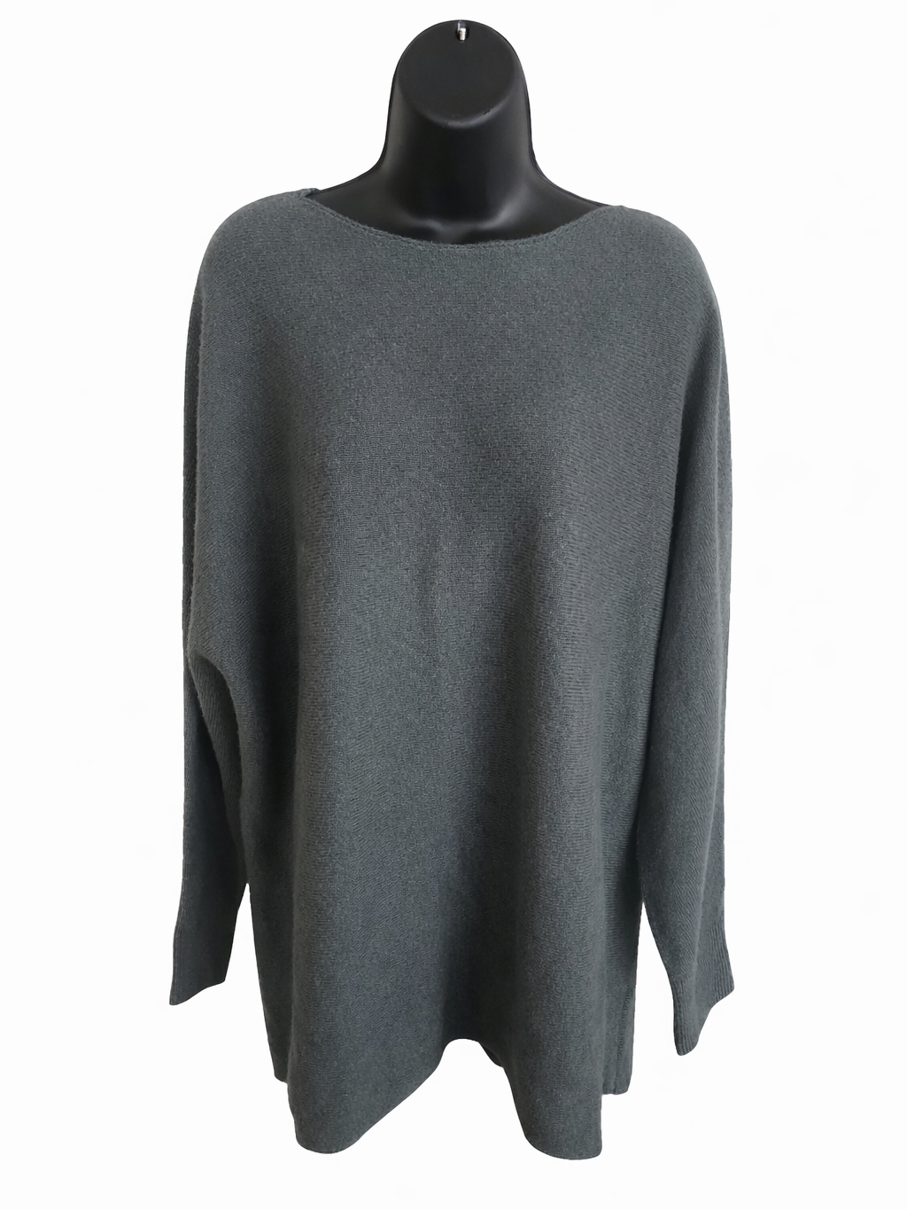 Uniqlo Women's Scoop-Neck Relaxed Sweater - Charcoal Gray